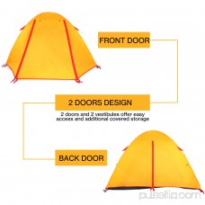 WEANAS 3-4 Backpacking Tent Double Layer Large Space for Outdoor Camping Azure
